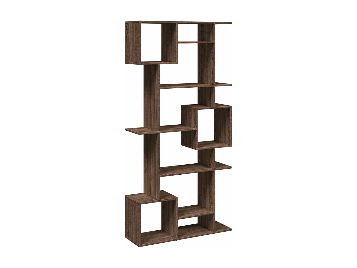 Bibliothèque chêne fumé 92x29x188 cm bois d'ingénierie