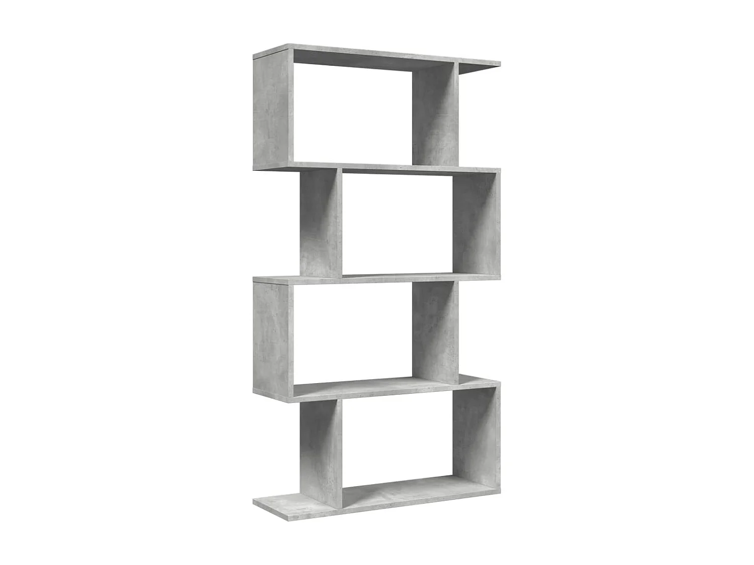 Libreria Divisorio 4 Ripiani Grigio 70x24x129 cm Truciolato