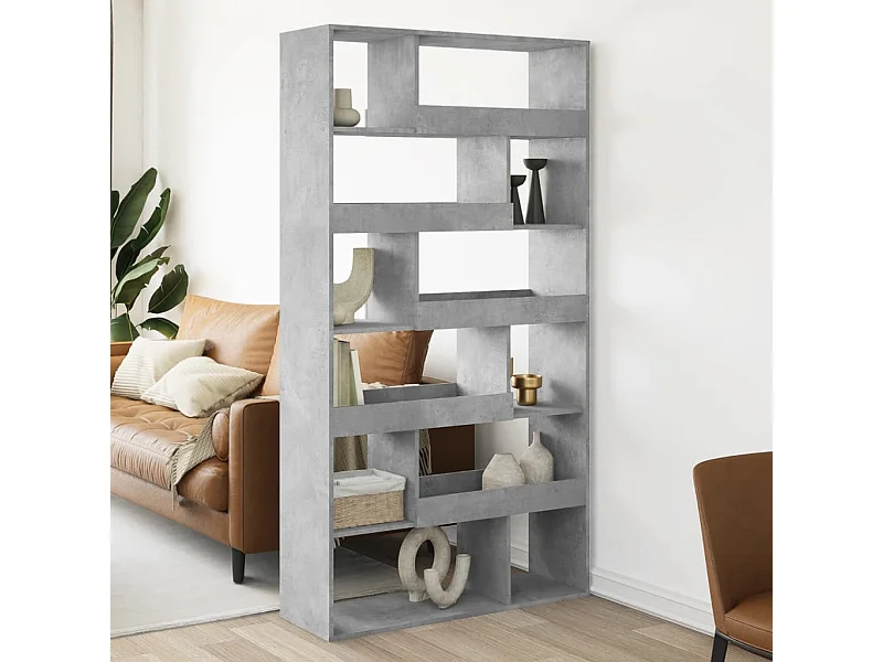 Libreria Grigio Cemento 100x33x187,5 cm in Truciolato
