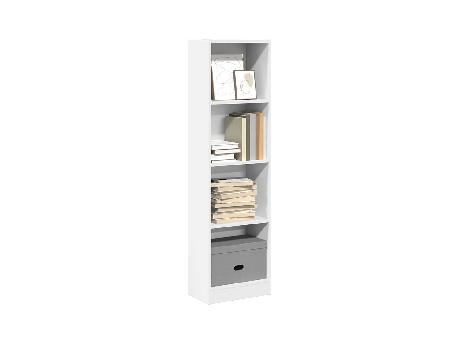 Bücherregal Weiß 40x24x143 cm Holzwerkstoff