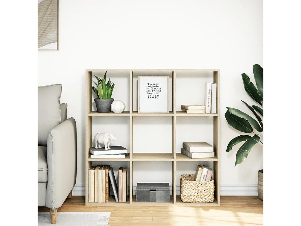 Raumteiler-Bücherregal Sonoma-Eiche 102x29x103,5 cm