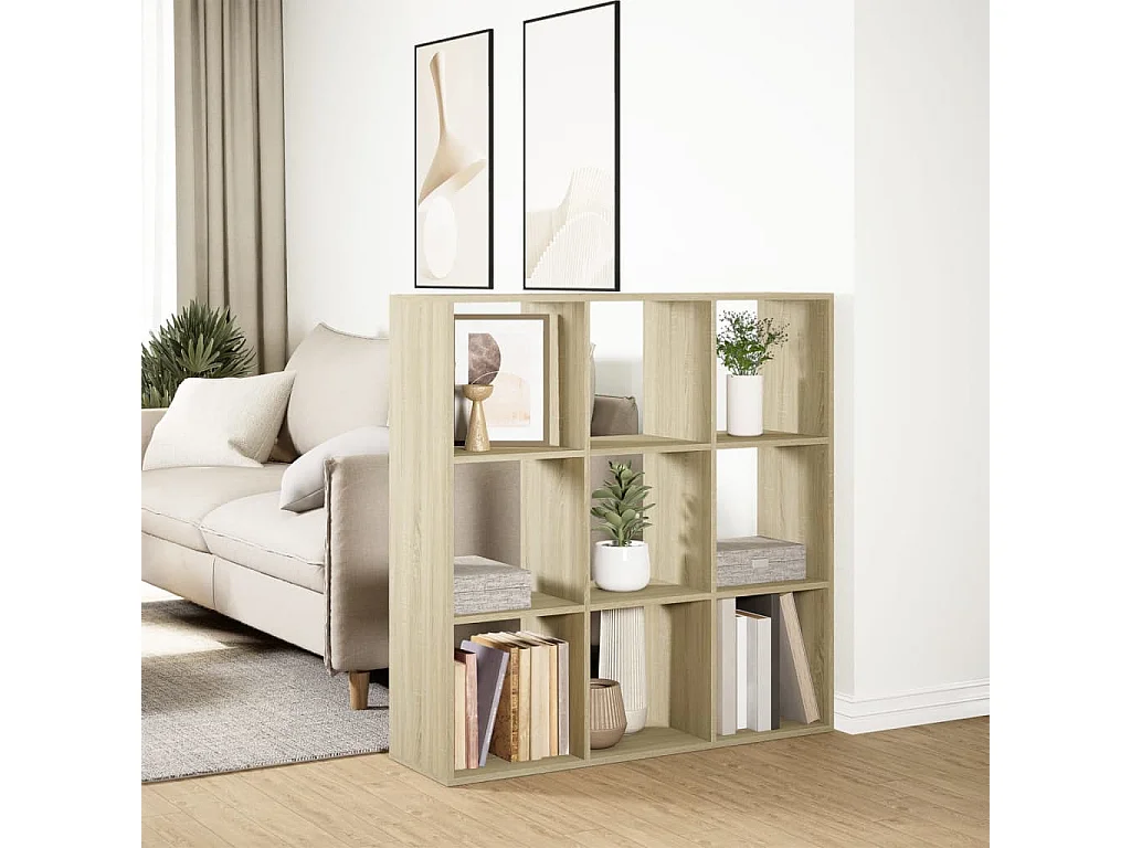 Raumteiler-Bücherregal Sonoma-Eiche 102x29x103,5 cm