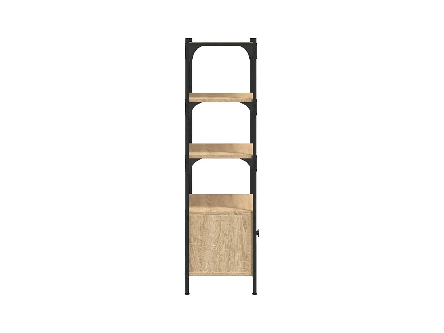 Libreria Rovere Fumo 72x28x109 cm in Legno Multistrato