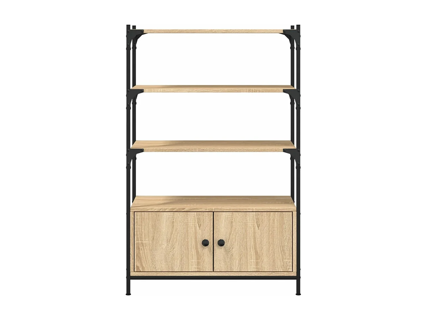 Bibliothèque chêne fumé 72x28x109 cm bois d'ingénierie