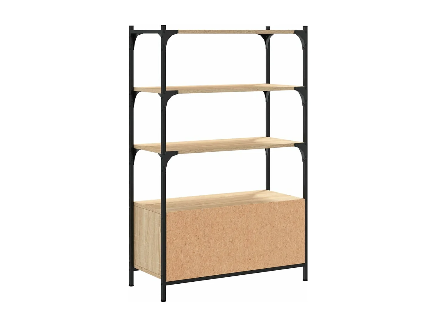 Bibliothèque chêne fumé 72x28x109 cm bois d'ingénierie