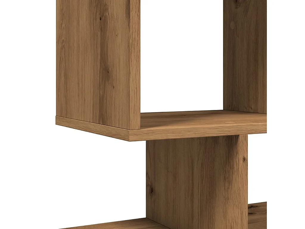 Libreria Divisorio 3Piani Grigio Sonoma 70x24x97 cm Truciolato