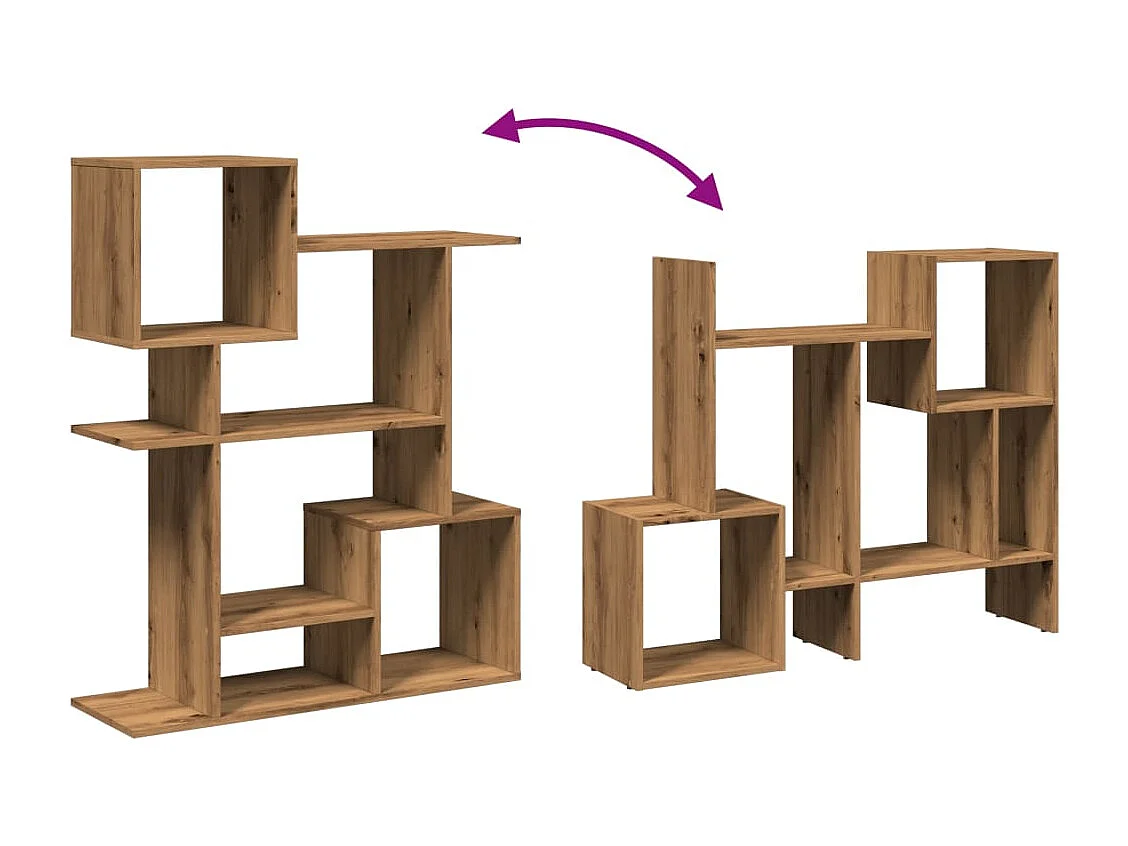 Étagère séparatrice de pièce à 3 niveaux sonoma gris 70x24x97cm
