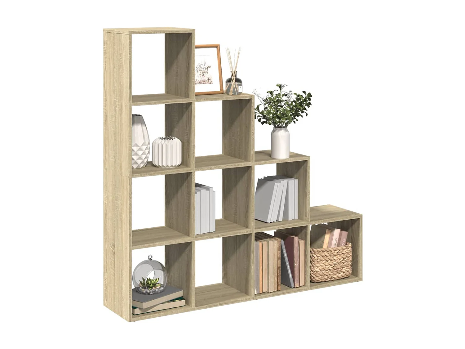 Libreria 4 Ripiani Rovere Sonoma 131,5x29x131,5 cm Truciolato