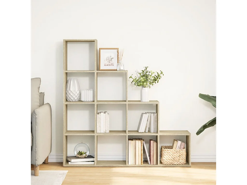 Libreria 4 Ripiani Rovere Sonoma 131,5x29x131,5 cm Truciolato