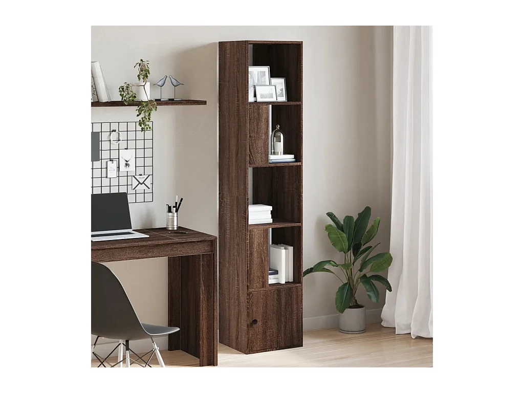 Bibliothèque chêne marron 40x36x189 cm bois d'ingénierie
