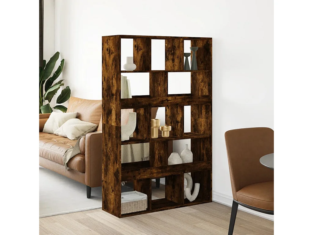 Libreria Rovere Fumo 100x33x156,5 cm in Truciolato