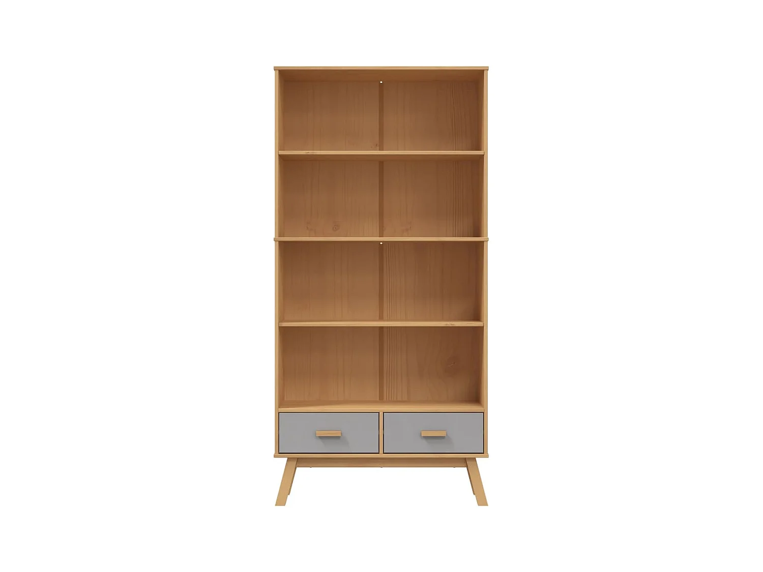 Libreria Nera 72x28x109 cm in Legno Multistrato