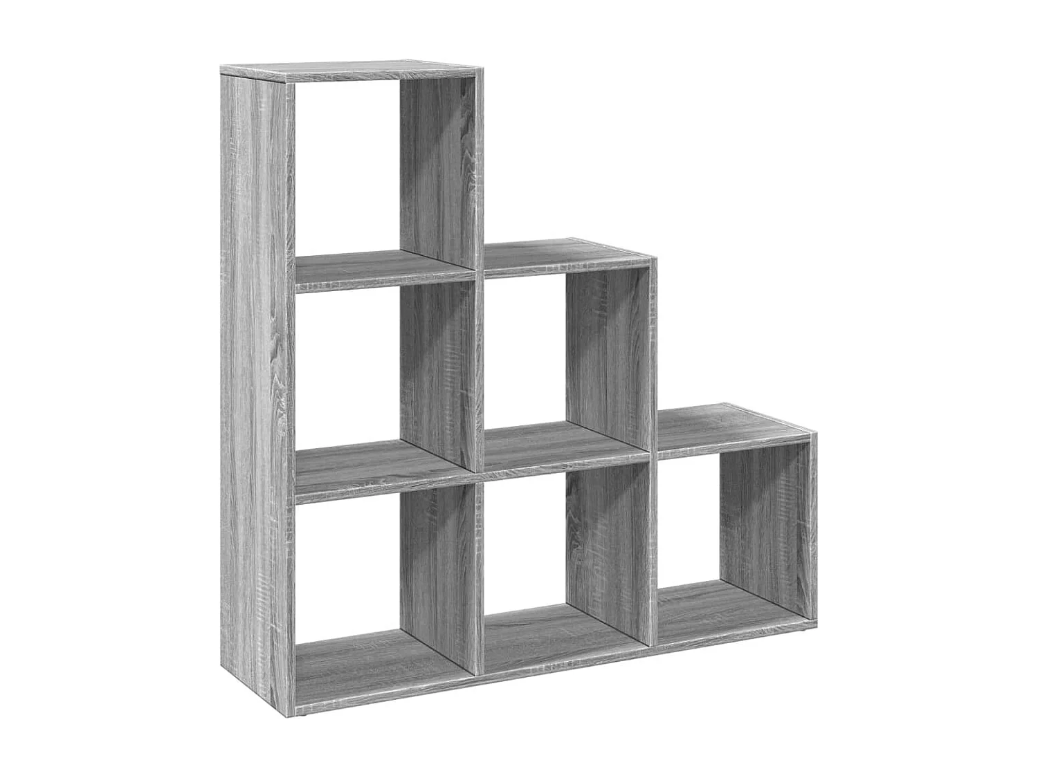 Étagère séparatrice de pièce à 3 niveaux sonoma gris 99x29x99cm