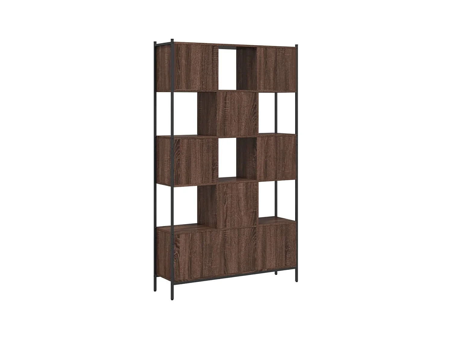 Boekenkast 102x28x77,5 cm bewerkt hout gerookt eikenkleurig