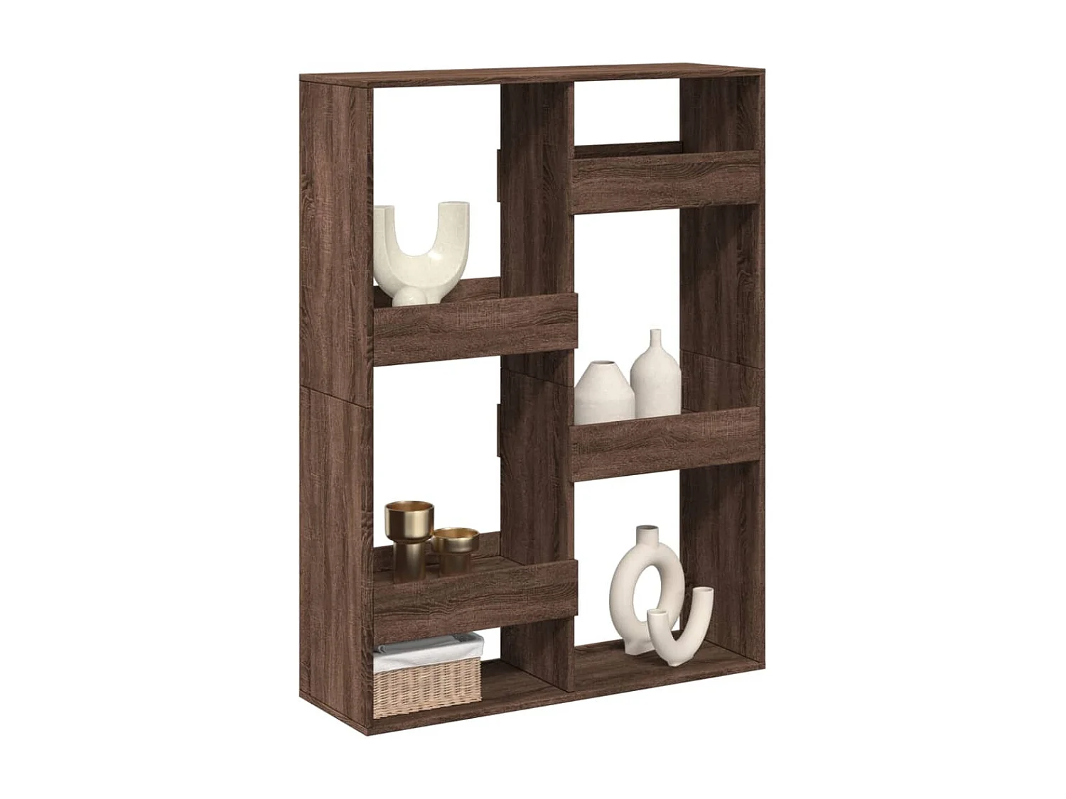 Cloison de séparation chêne marron 100x33x135cm bois ingénierie