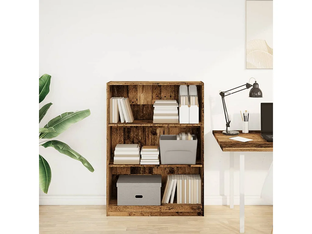 Libreria Legno Antico 80x24x109 cm in Legno Multistrato