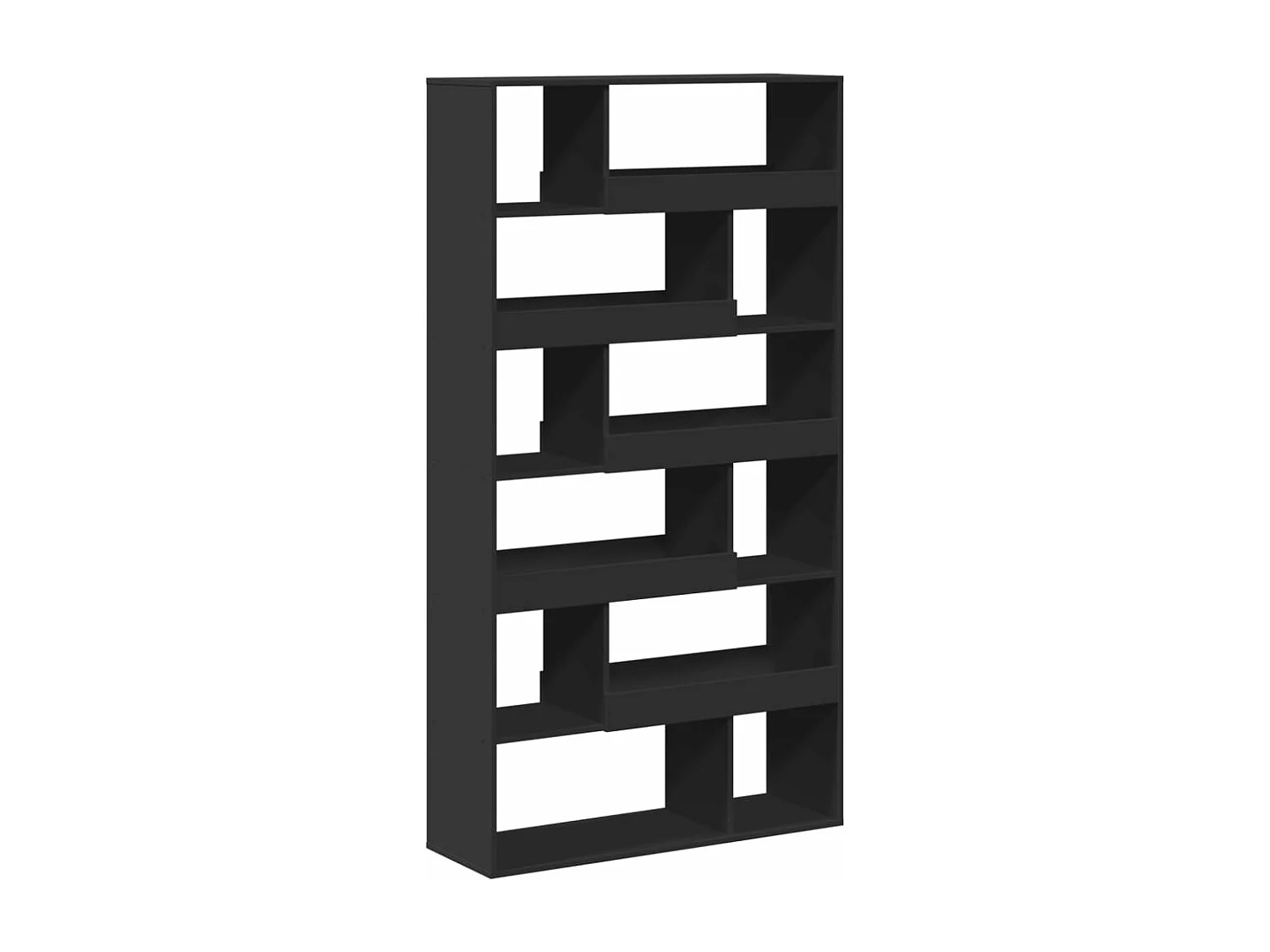 Bibliothèque noir 100x33x187,5 cm bois d'ingénierie