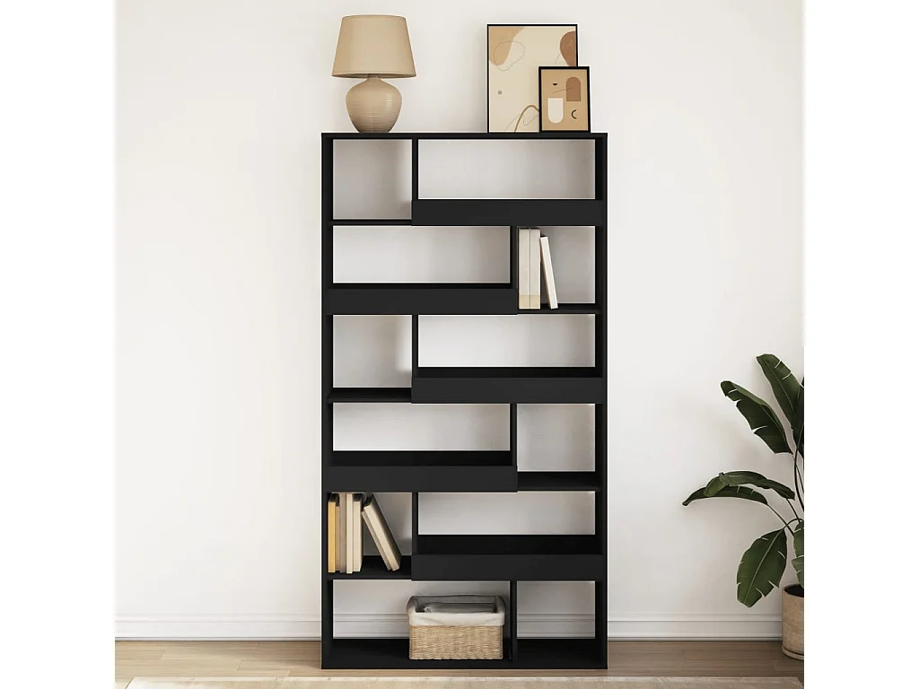 Bücherregal Schwarz 100x33x187,5 cm Holzwerkstoff