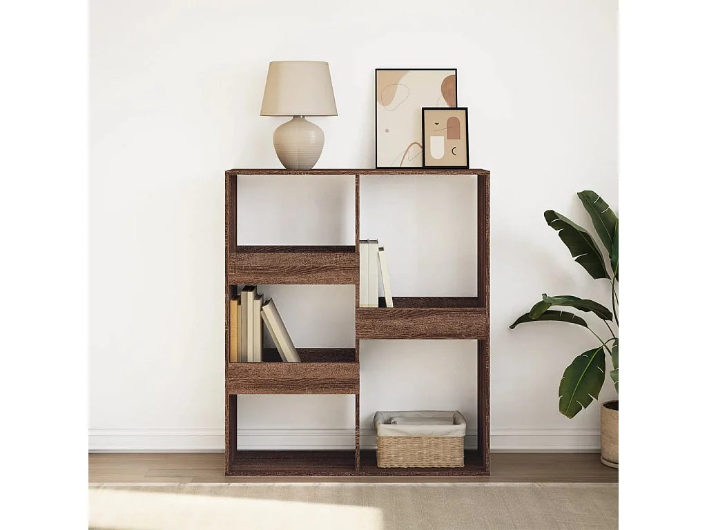 Bibliothèque/Séparateur de pièce chêne marron 100x33x115 cm