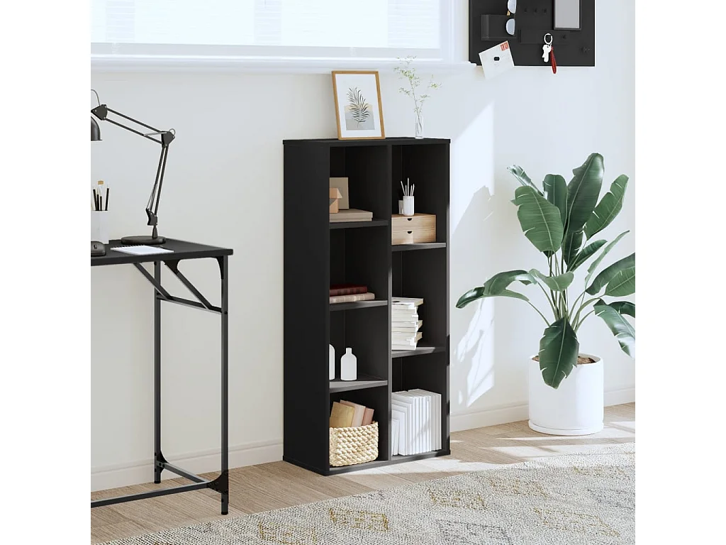 Bücherregal Schwarz 50x25x105 cm Holzwerkstoff