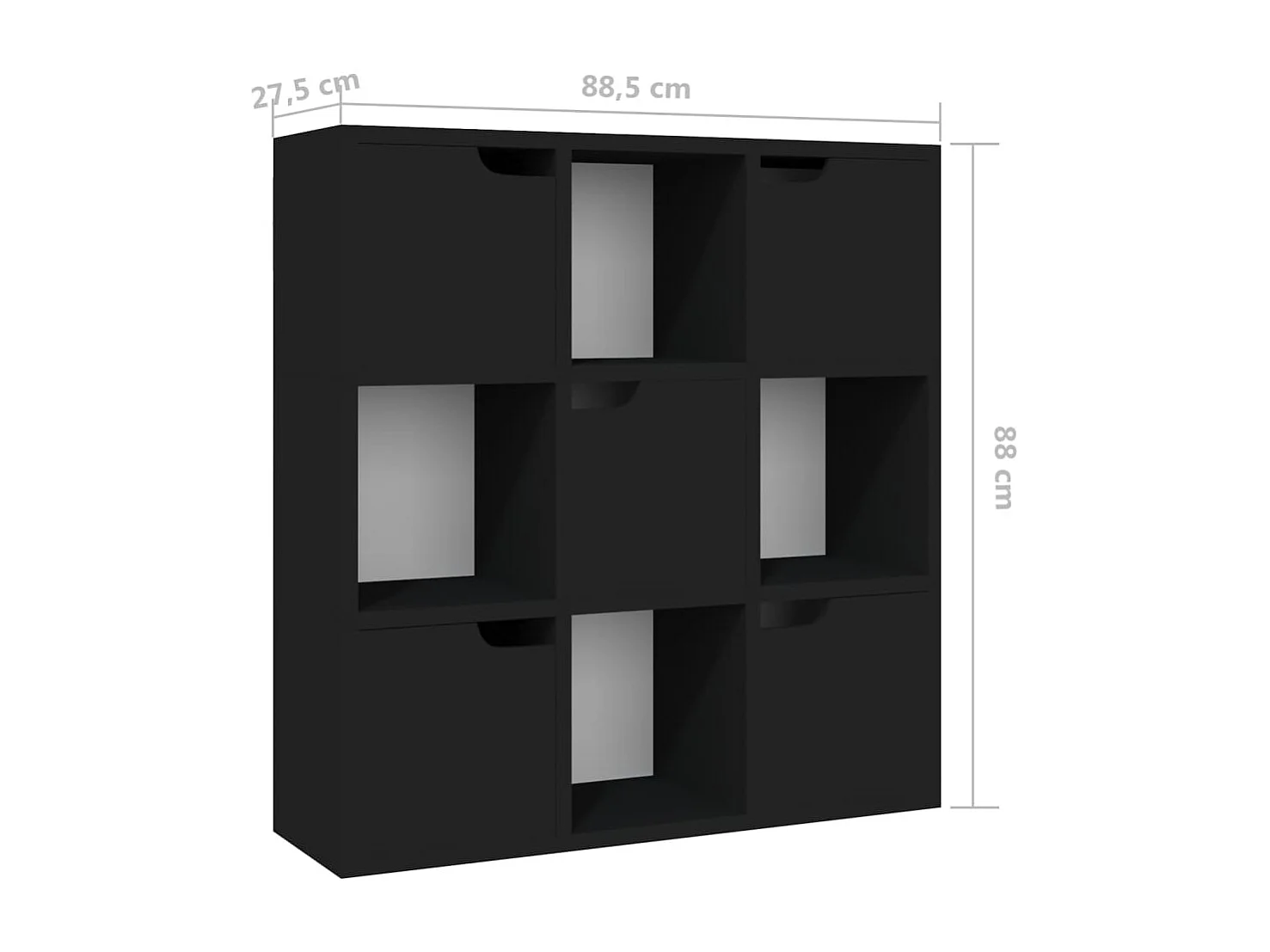 Bibliothèque Sonoma gris 90x30x90 cm Bois d'ingénierie