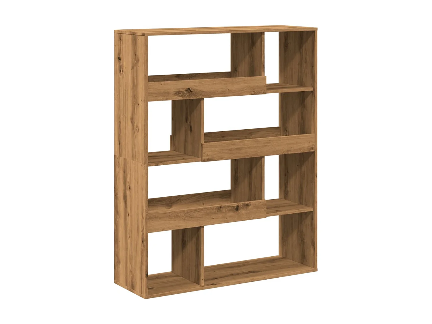 Bibliothèque gris béton 100x33x125,5 cm bois d'ingénierie