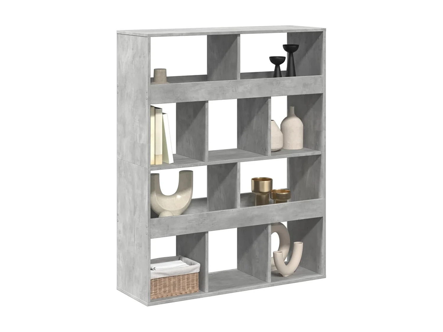 Divisorio Stanza Grigio Cemento 100x33x125,5 cm in Truciolato