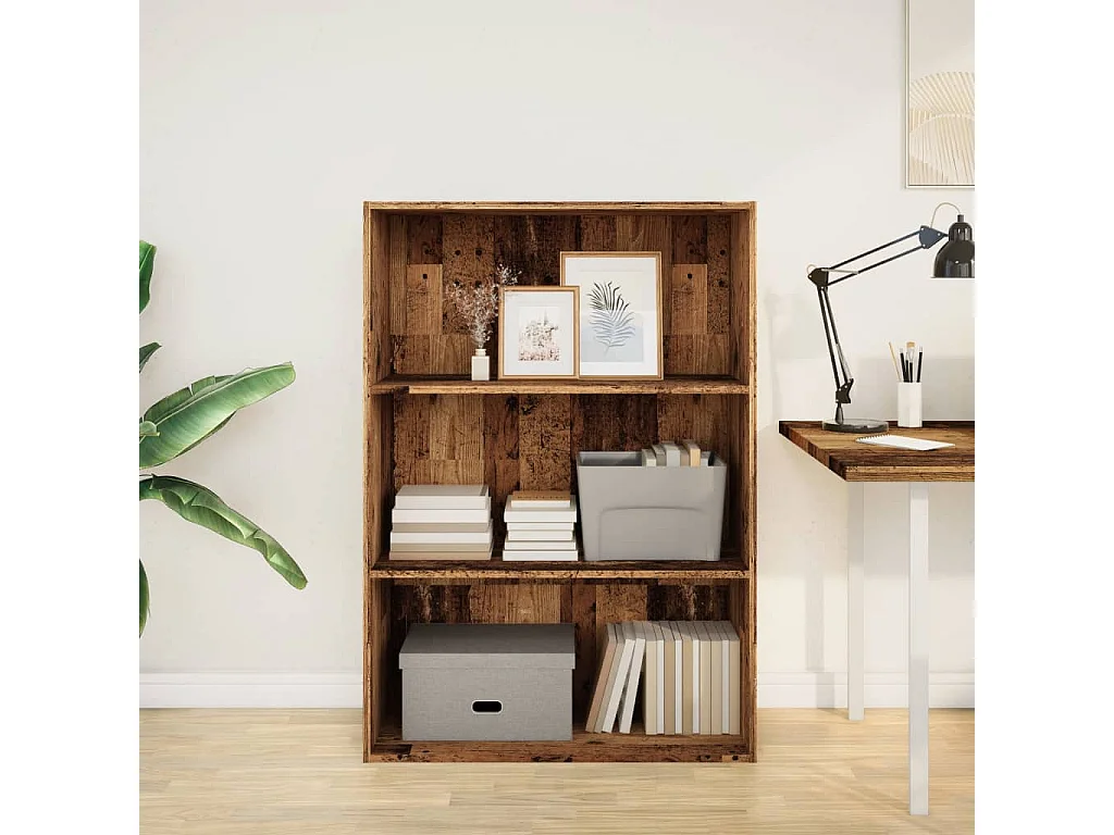 Libreria Legno Antico 80x30x114 cm in Legno Multistrato