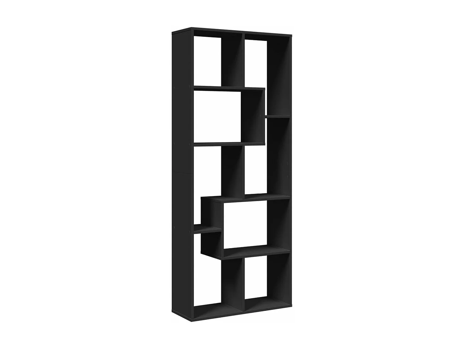 Étagère séparatrice de pièce noir 67x25x161,5 cm