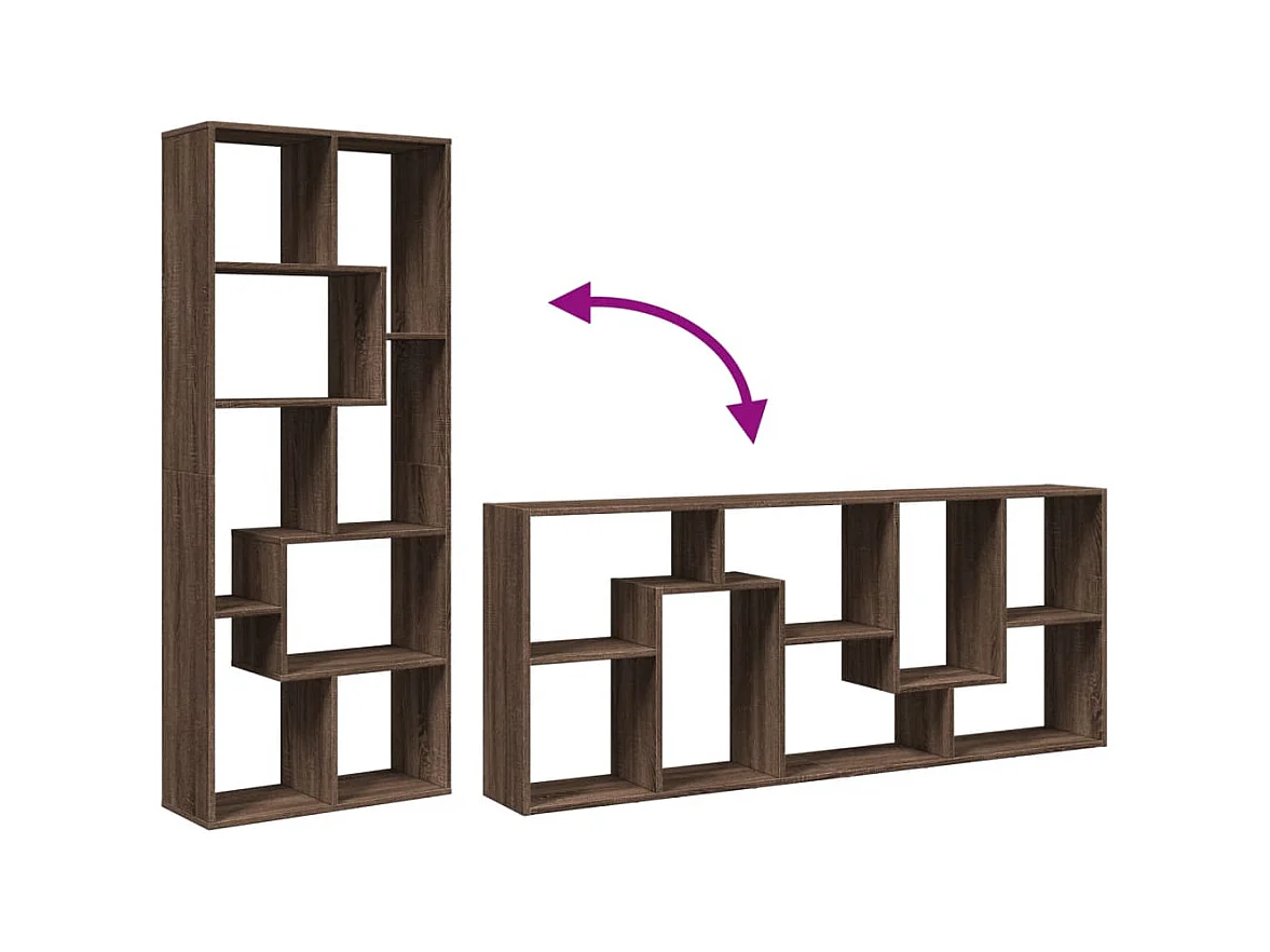 Raumteiler-Bücherregal Schwarz 67x25x161,5 cm Holzwerkstoff