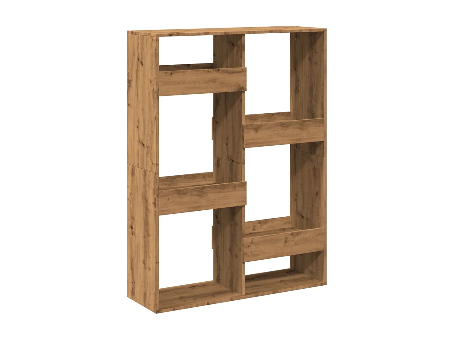 Estantería de esquina 5 niveles madera envejecida 50x50x179 cm