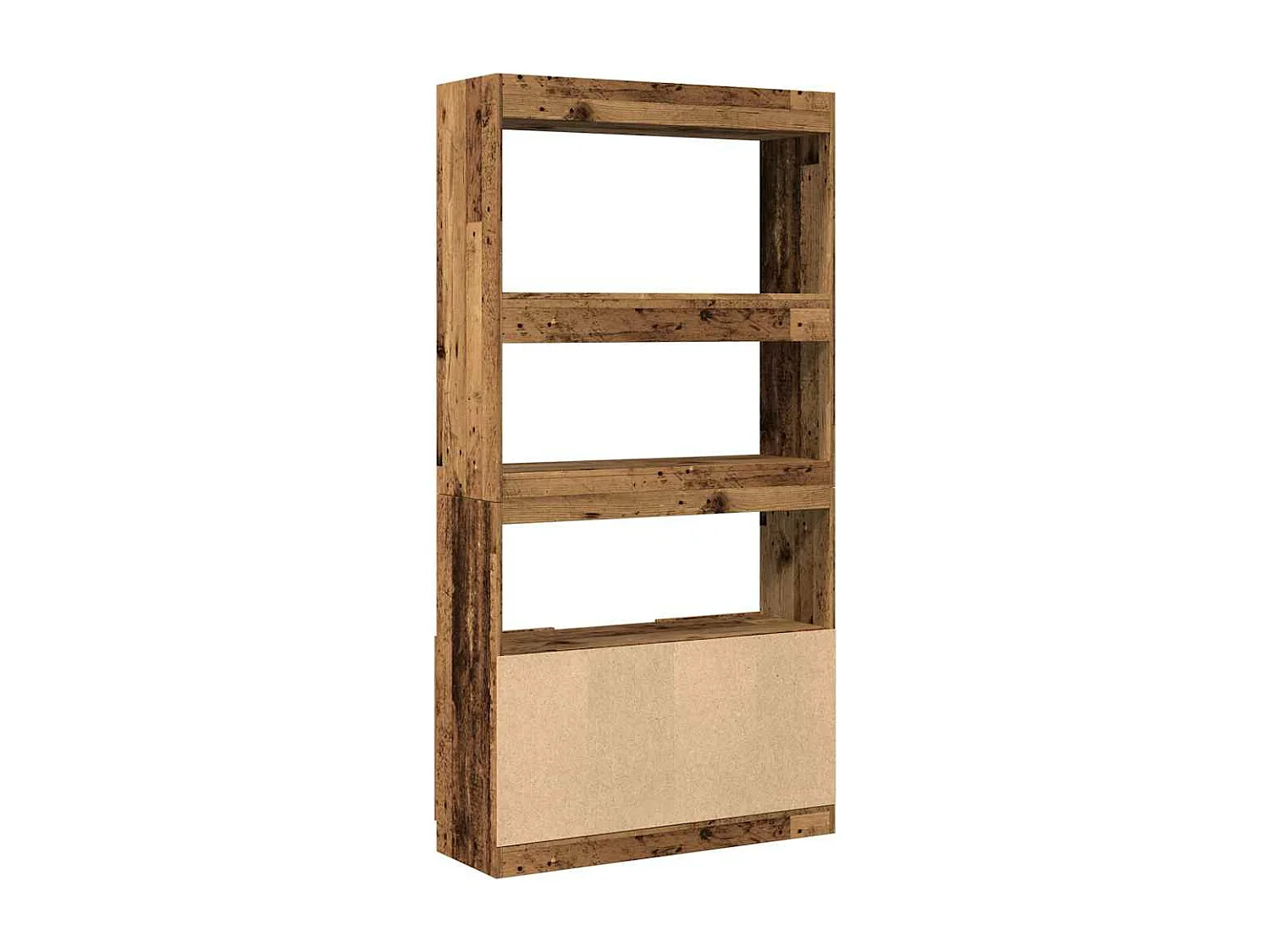 Credenza Nera 92x33x180 cm in Legno Multistrato