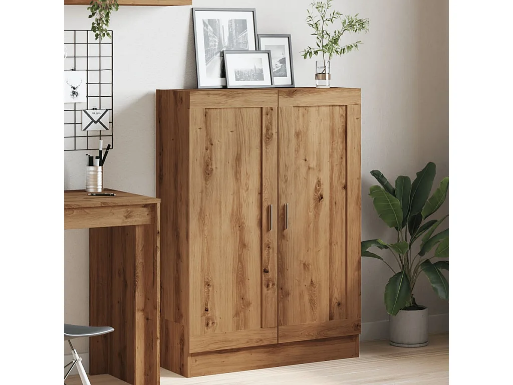 Bibliothèque chêne artisanal 82,5x30,5x115 cm bois d'ingénierie