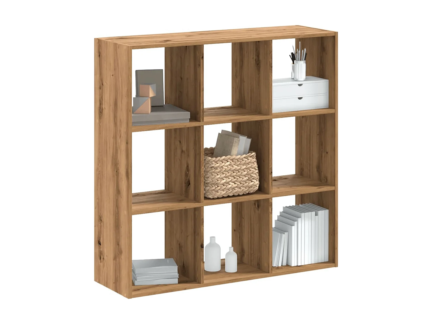 Libreria Rovere Artigianale 102x32x102 cm in Legno Multistrato
