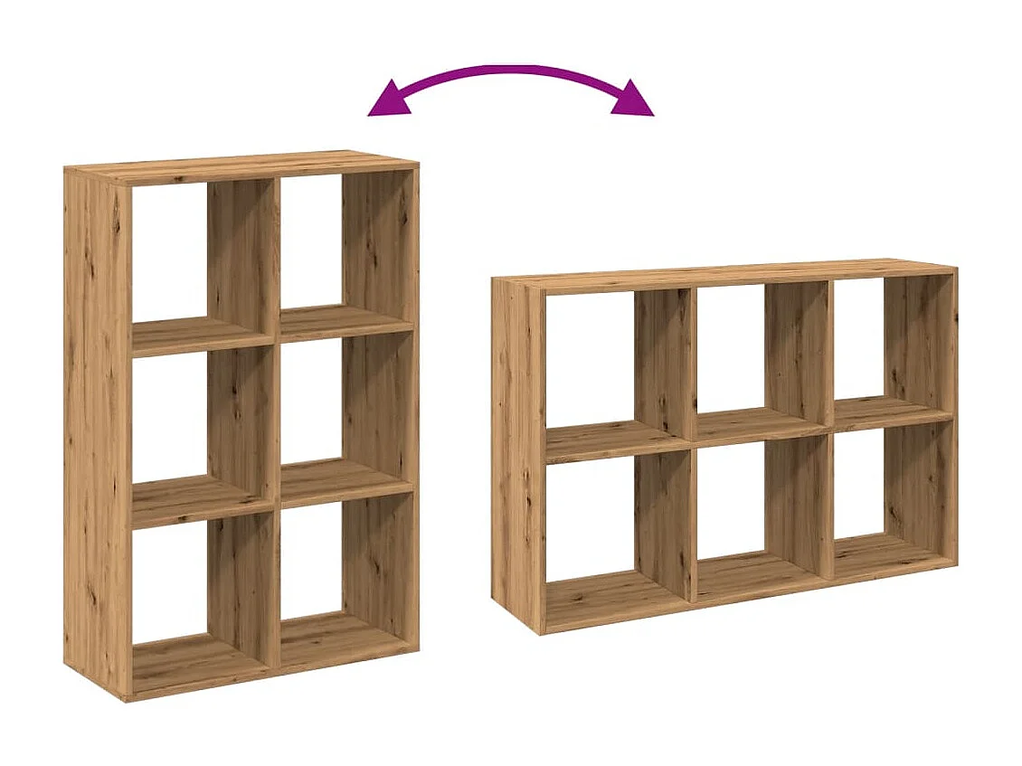 Libreria Divisorio Grigio Cemento 69,5x29x103,5cm in Truciolato