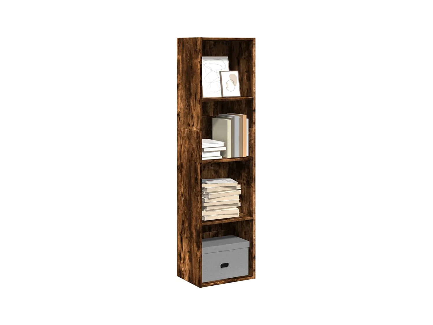 Libreria Rovere Fumo 40x30x152 cm in Legno Multistrato
