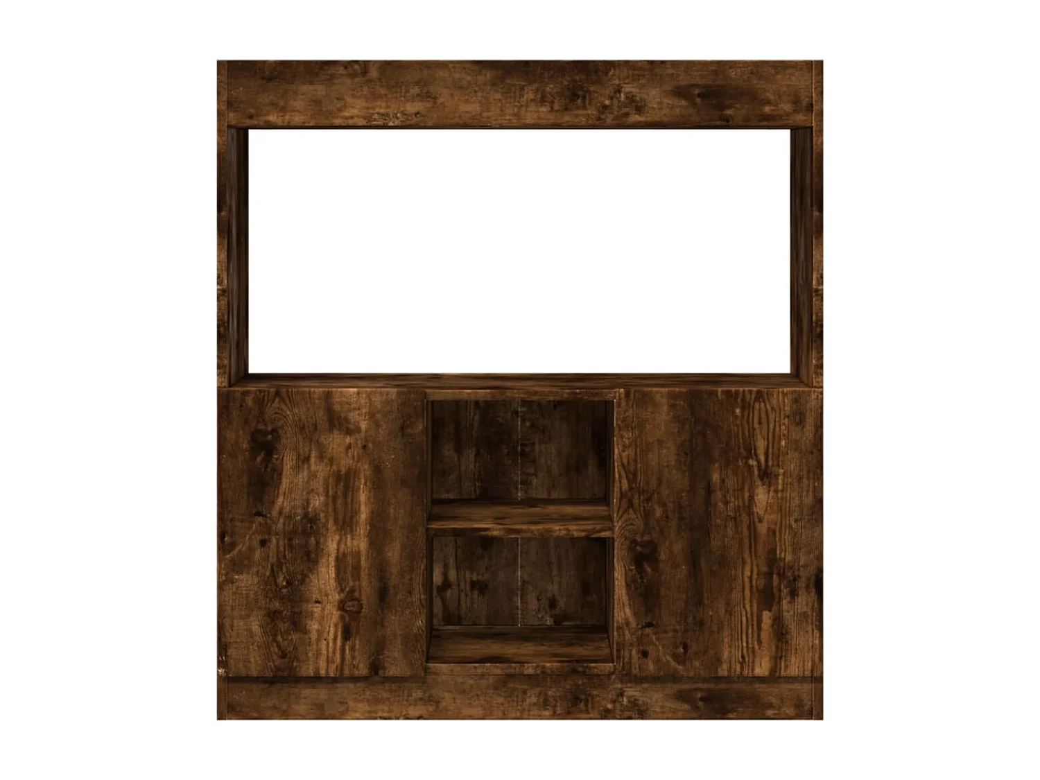 Buffet haut chêne fumé 92x33x100 cm bois d'ingénierie