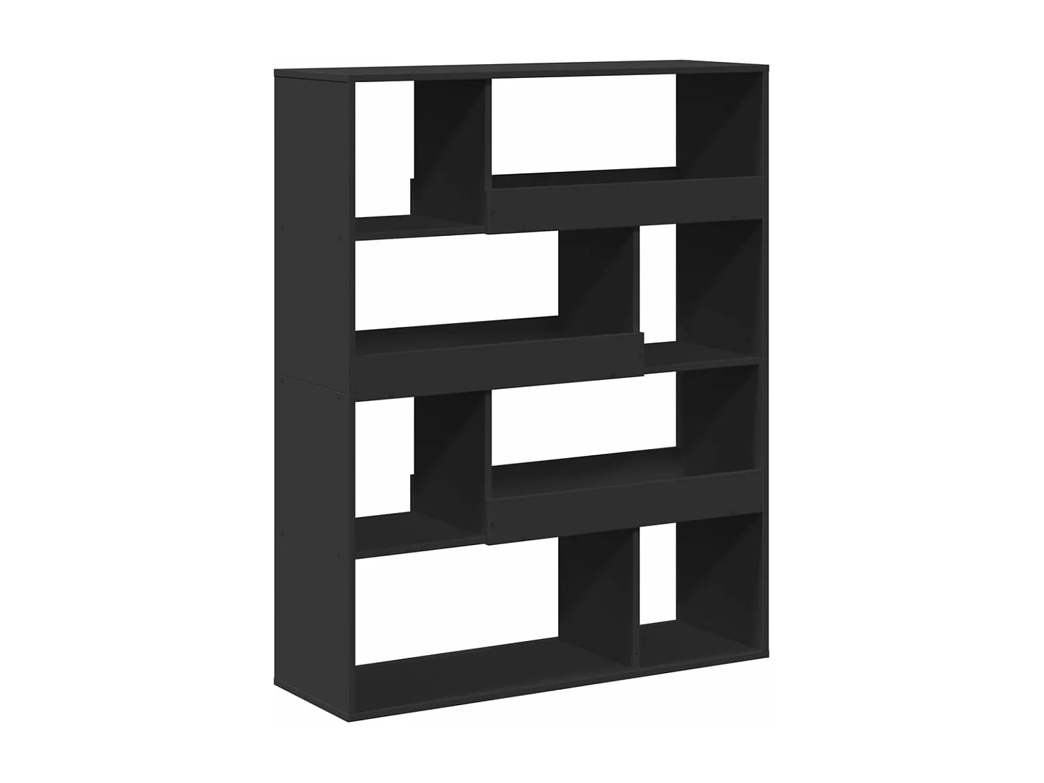 Cloison de séparation noir 100x33x125,5 cm bois d'ingénierie