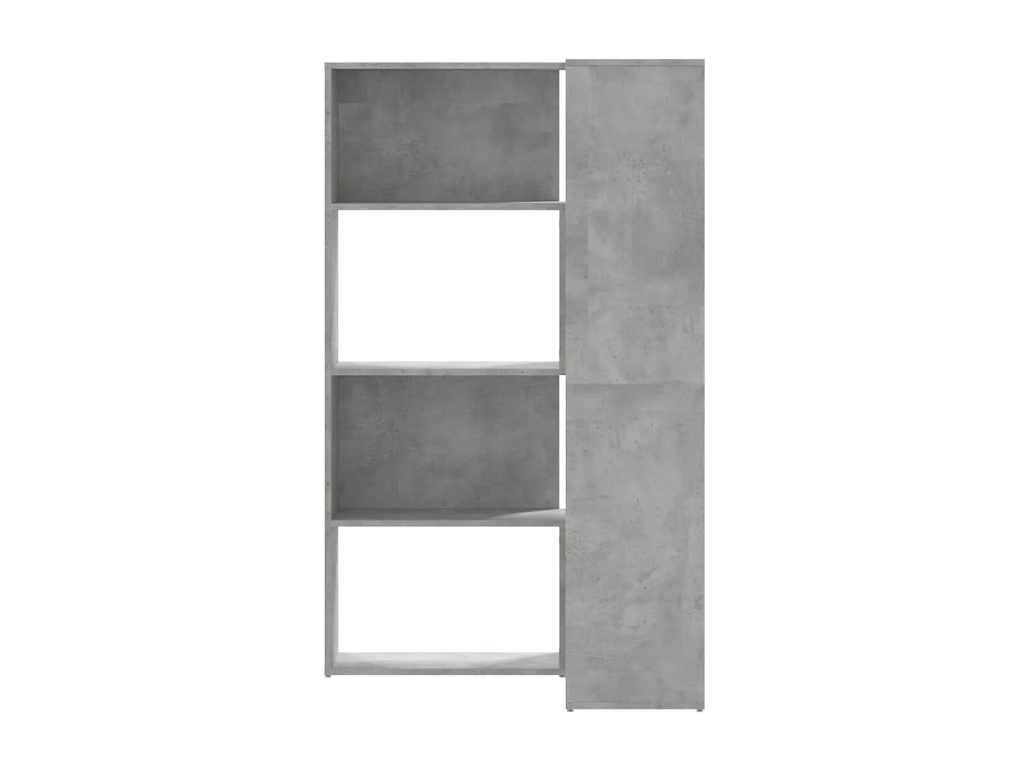 Libreria a 4 Ripiani Grigio Cemento 85x85x140 cm in Truciolare