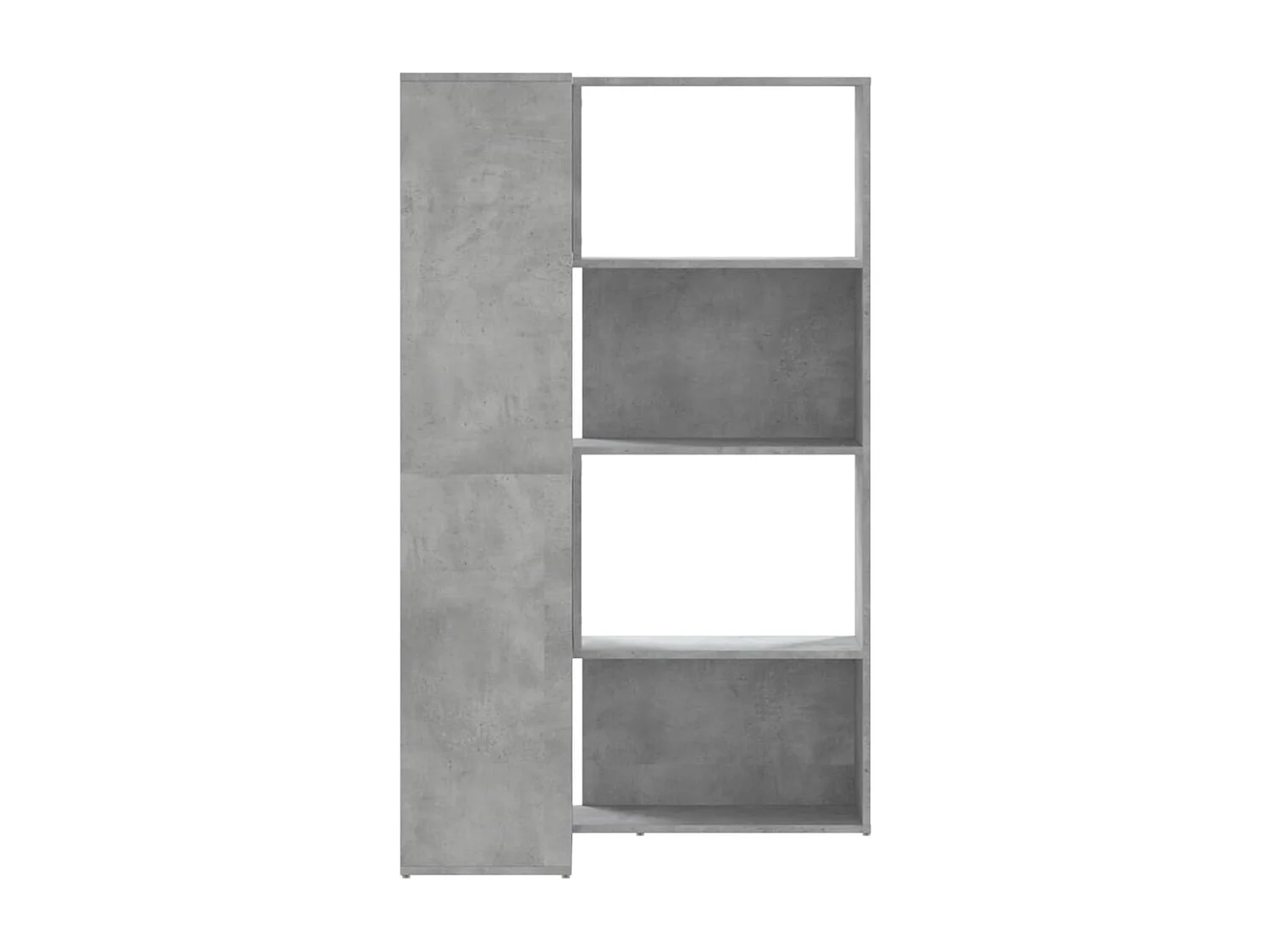 Libreria a 4 Ripiani Grigio Cemento 85x85x140 cm in Truciolare