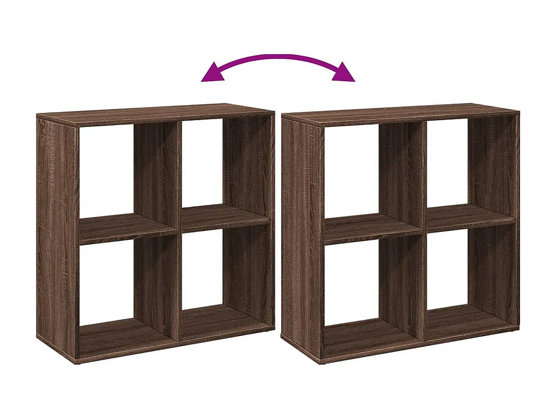 Libreria Bianca 137,5x29x137,5 cm in Legno Multistrato