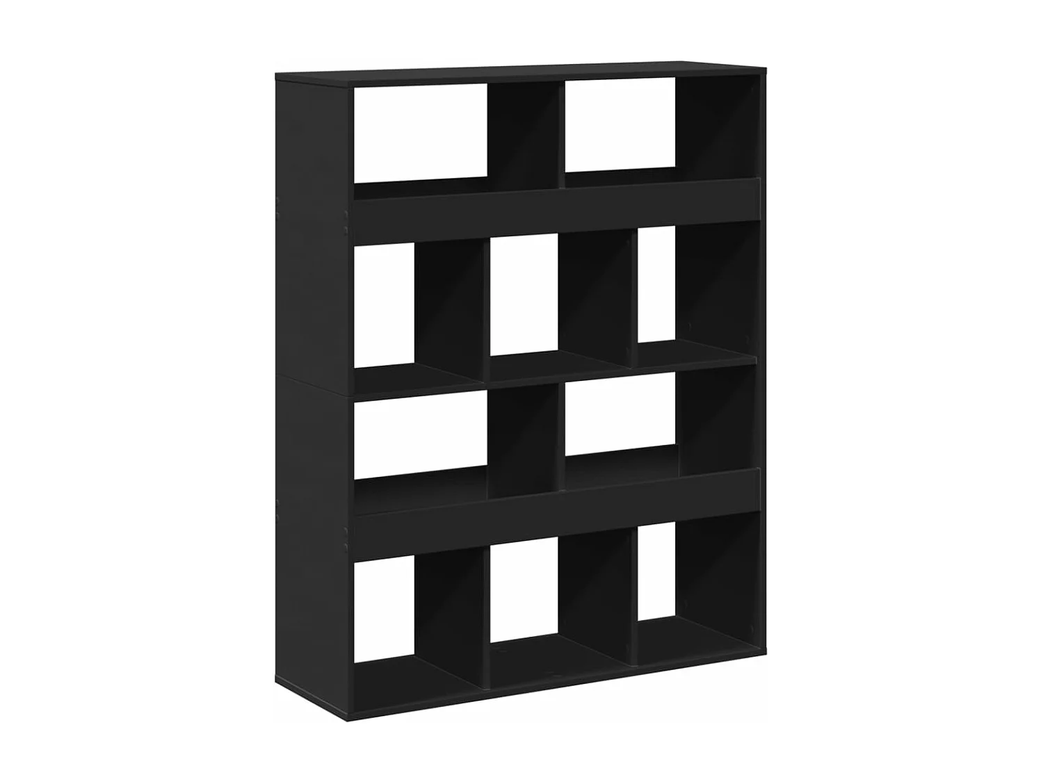 Bibliothèque noir 100x33x125,5 cm bois d'ingénierie