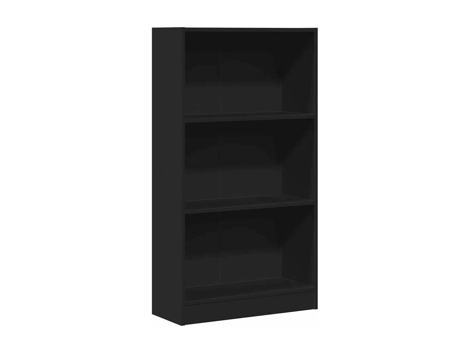 Bibliothèque noir 60x24x109 cm bois d'ingénierie