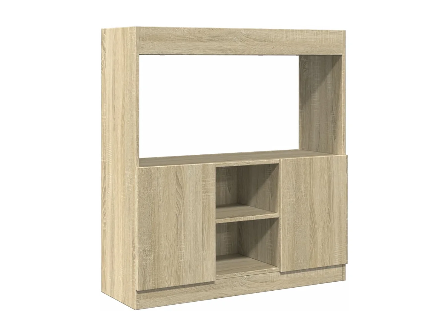 Buffet haut chêne sonoma 92x33x100 cm bois d'ingénierie