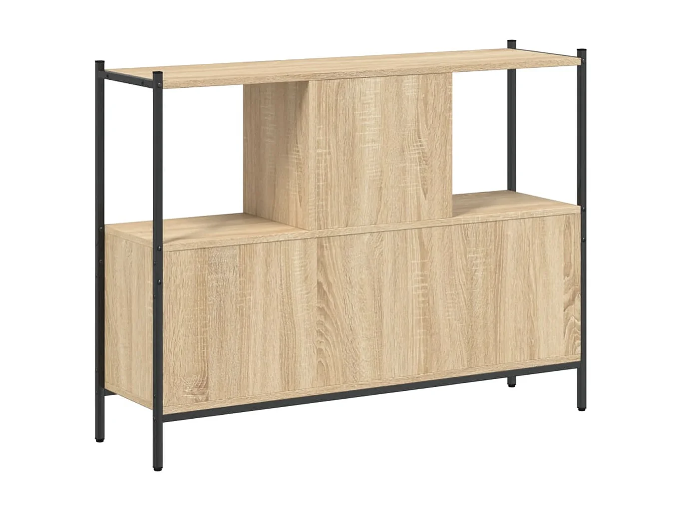 Bibliothèque à 4 niveaux chêne 35x30x138,5 cm bois d'ingénierie