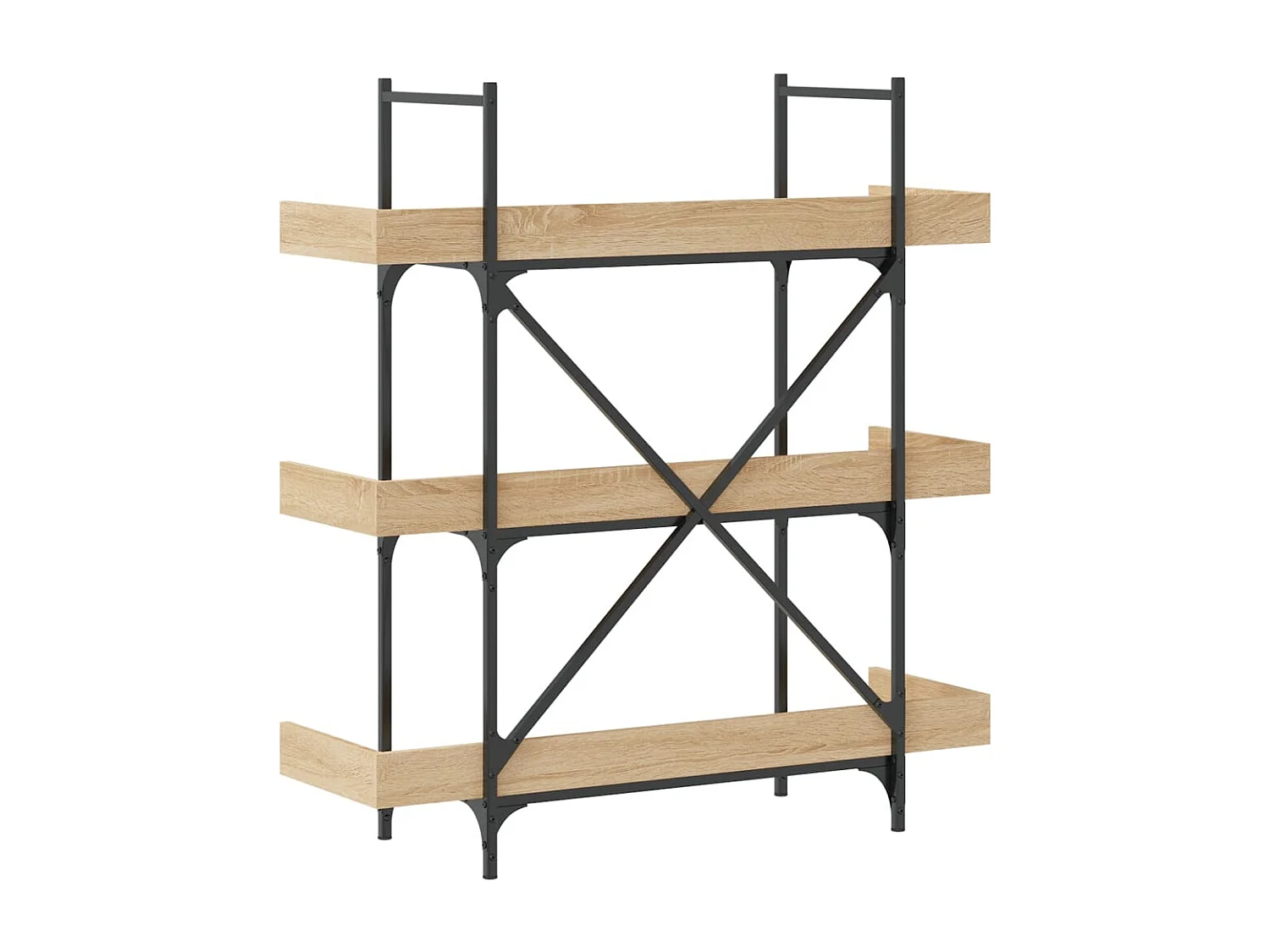 Bibliothèque 5 niveaux noir 100x33x180,5 cm bois d'ingénierie