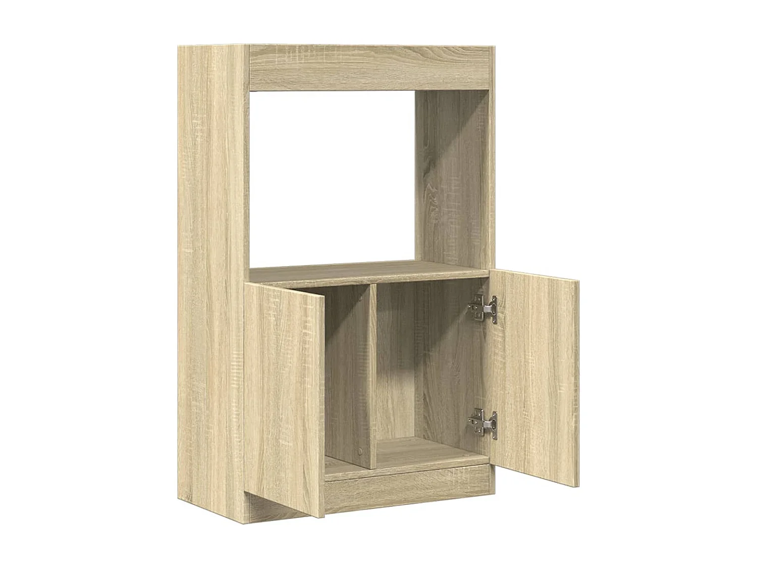 Buffet haut chêne fumé 63x33x100 cm bois d'ingénierie