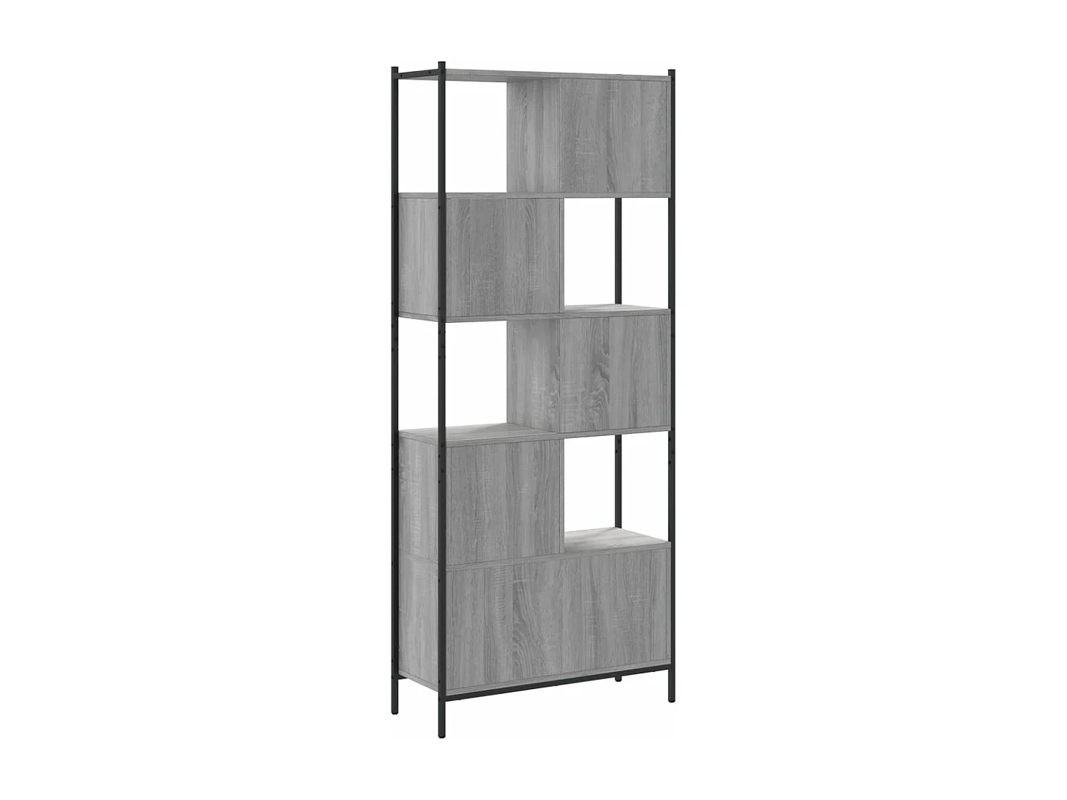 Libreria Grigio Sonoma 102x28x172 cm in Legno Multistrato