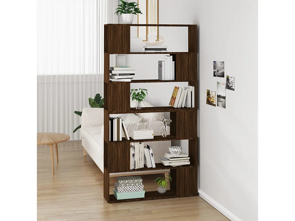 Estante/divisória 100x24x188 cm carvalho castanho