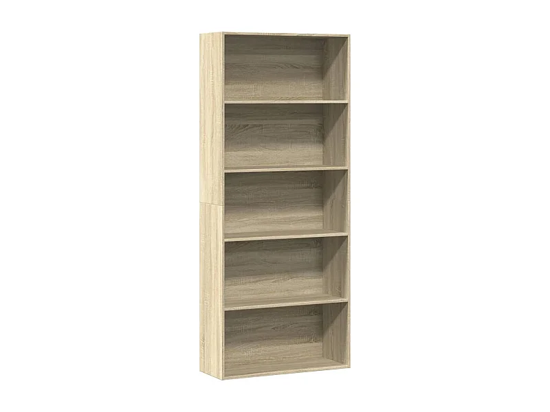 Boekenkast 80x30x189 cm bewerkt hout sonoma eikenkleurig